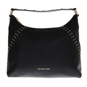 Michael Kors Aria Studded MD
Leather Satchel Handbag Black